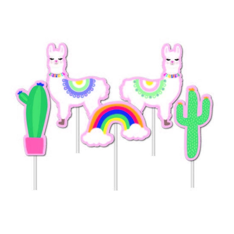 Llama Cake Topper Set