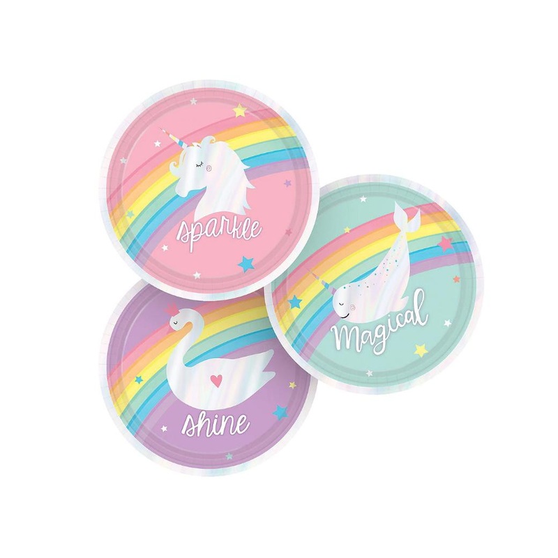 Magical Rainbow Lunch Plates 8pk