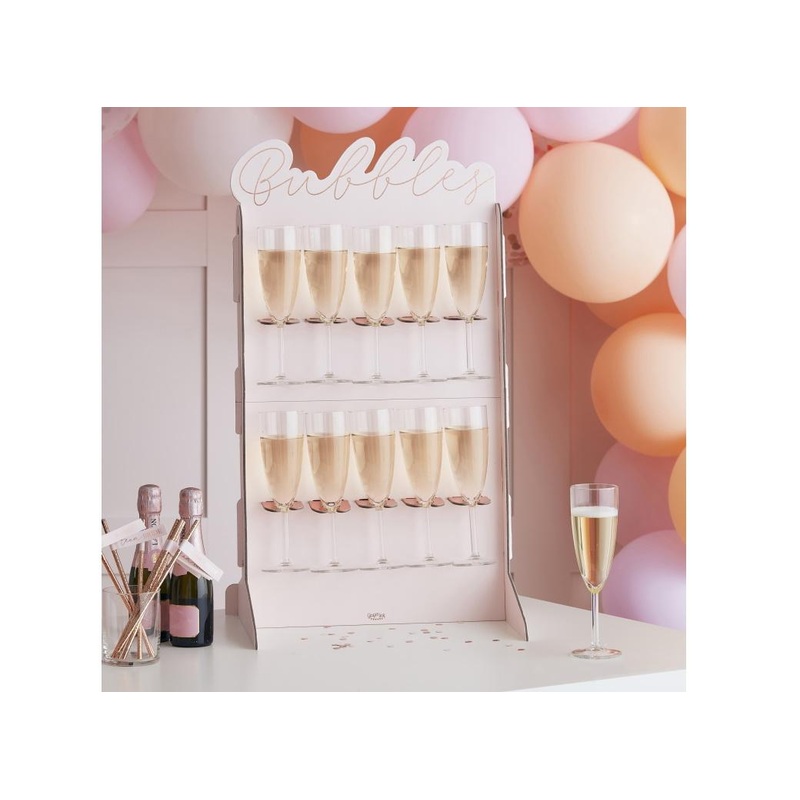 Rose Gold & Blush Bubbly Wall