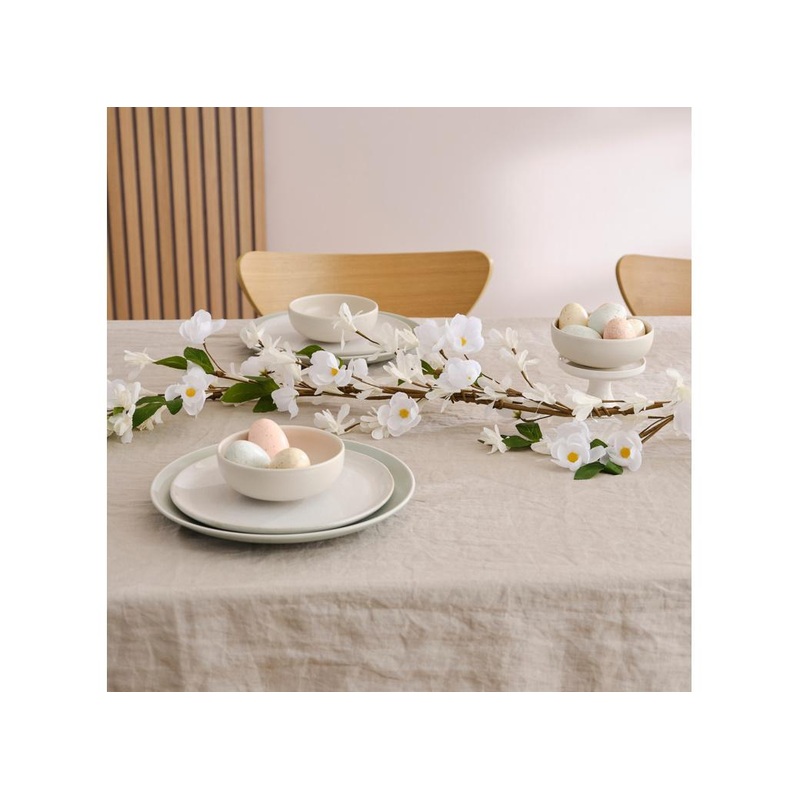 White Blossom Foliage Garland