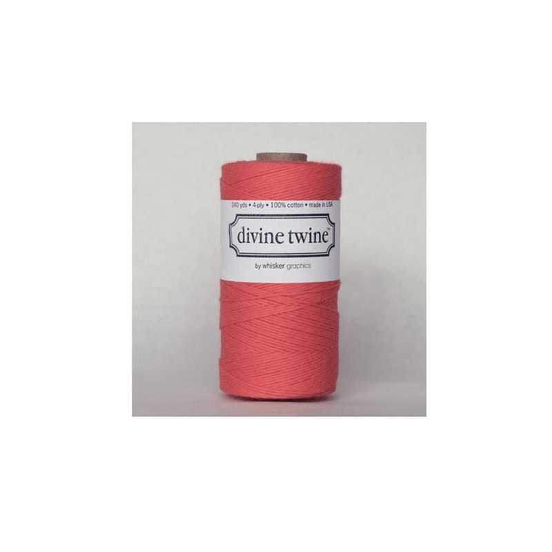 100% Cotton Bakers Twine - Solid Coral