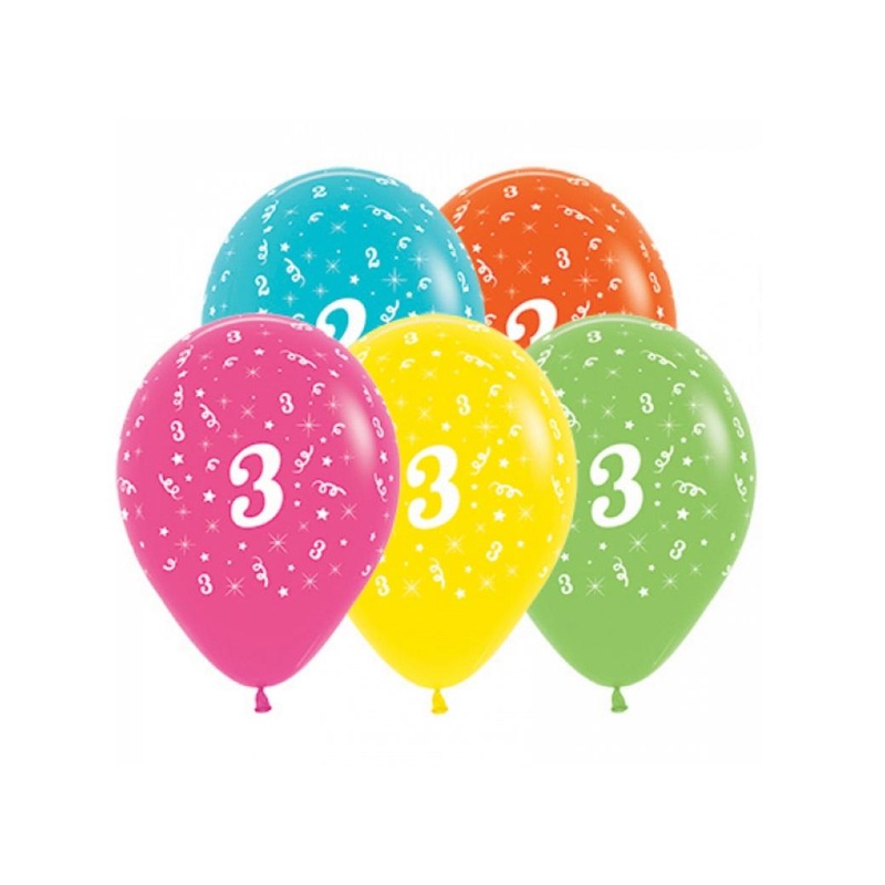3rd Birthday Balloon - Tropical
