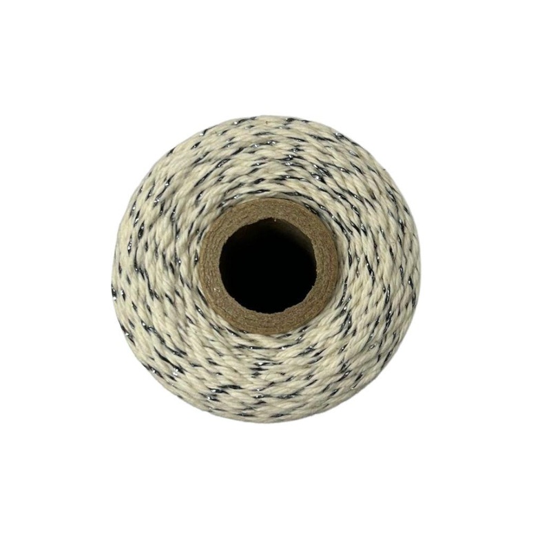 Bakers Twine - Natural & Gunmetal Shimmer Twine