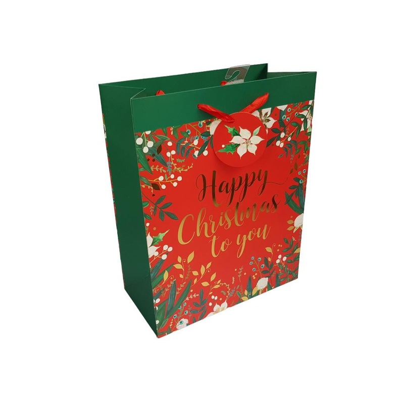 Large Gift Bag - Christmas Foliage