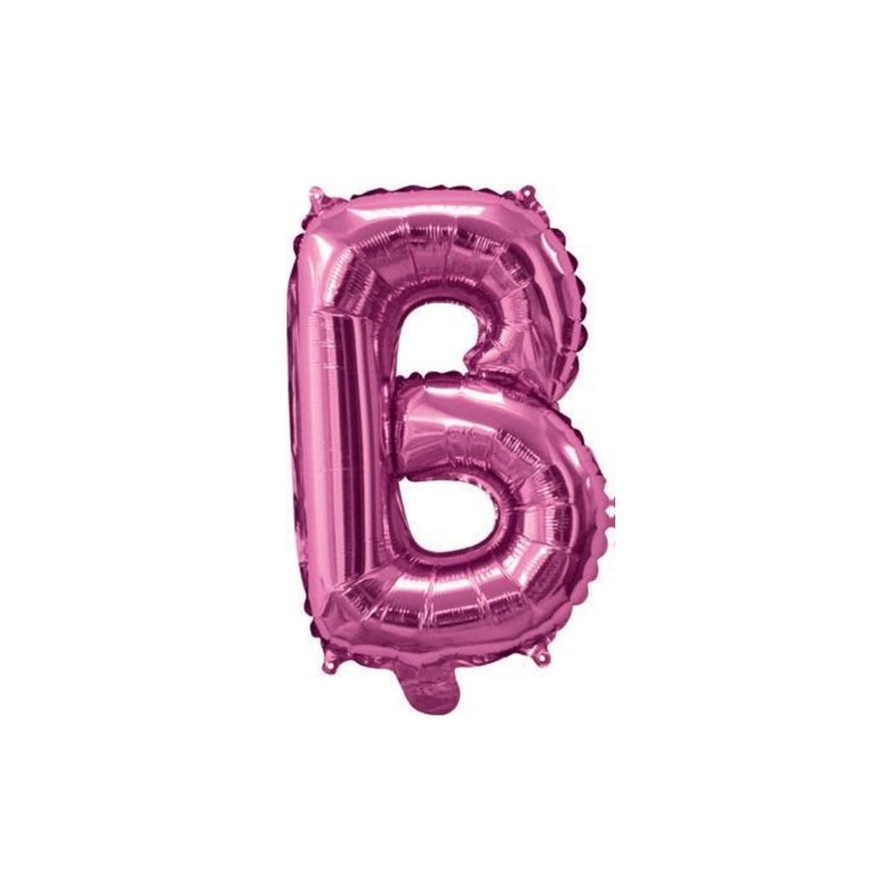 Mini Hot Pink Foil Balloon - Letter B