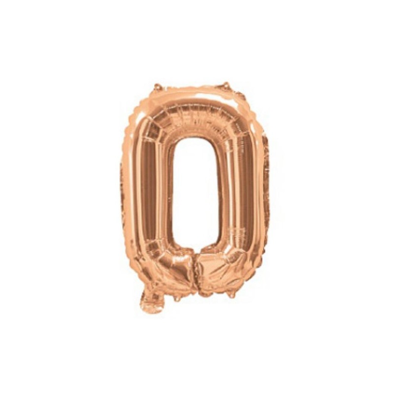 Mini Rose Gold Foil Balloon - Letter O