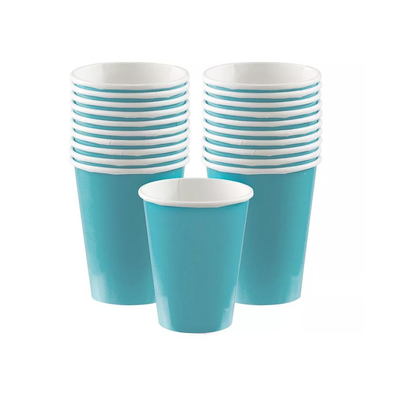 Paper Cups 20pk - Caribbean Blue