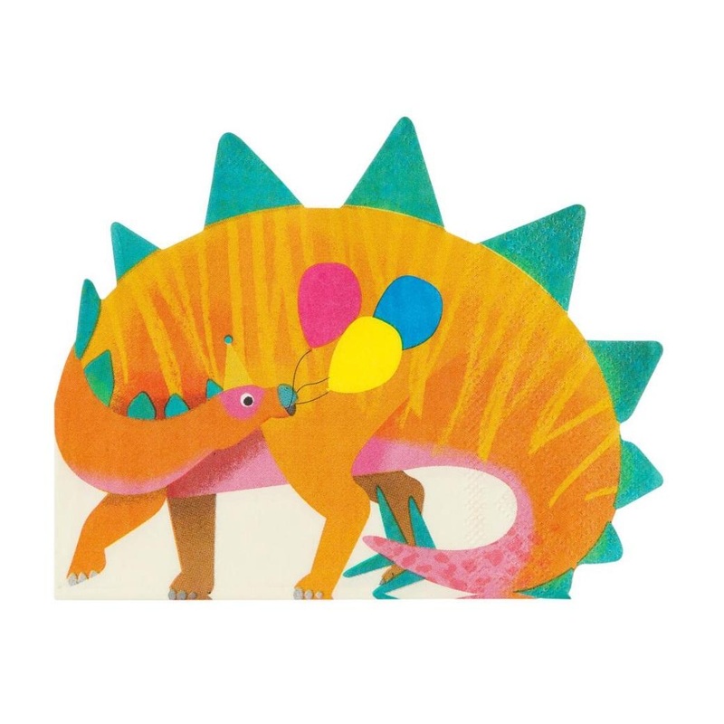 Party Dinosaurs Shaped Napkins 16pk