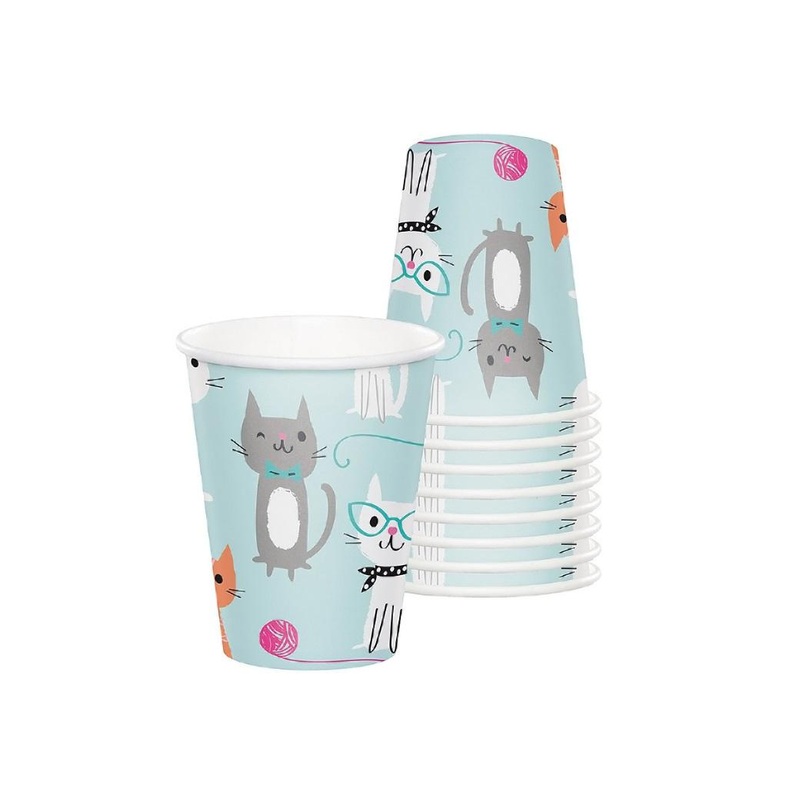 Purr-fect Party Cups 8pk