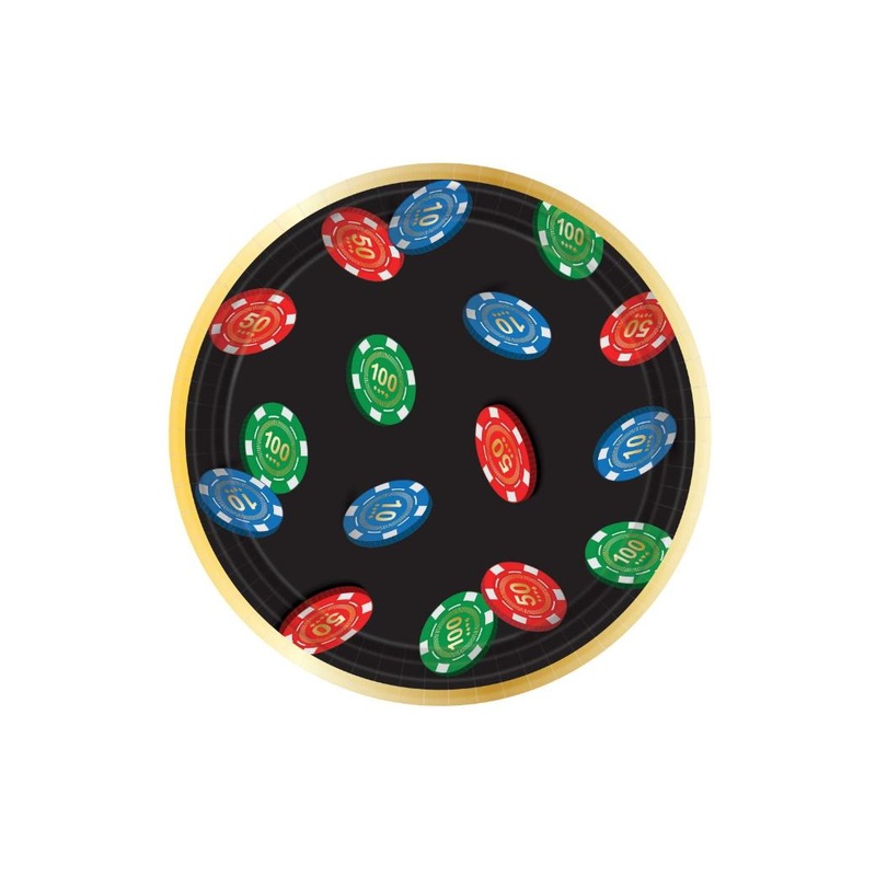 Roll The Dice Casino Lunch Plates 8pk