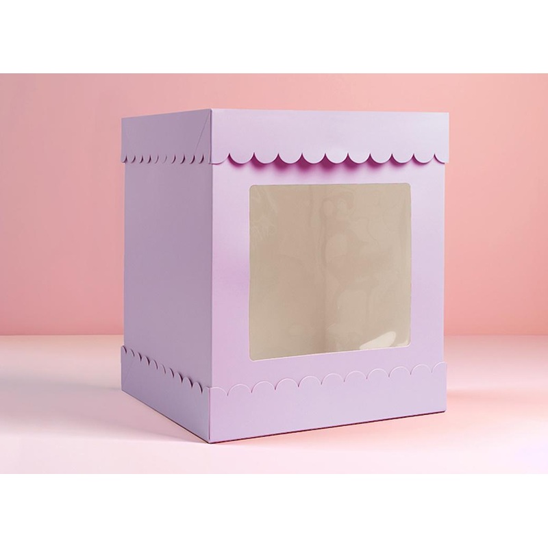 Scalloped 10" Cake Box - Pastel Lilac