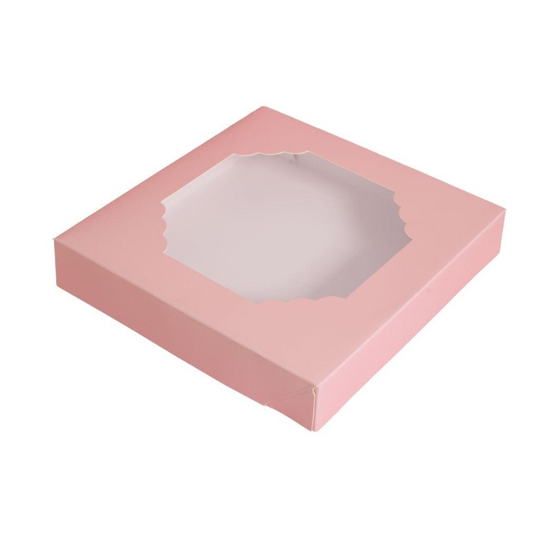 Scalloped Large Treat Box 5pk - Pink
