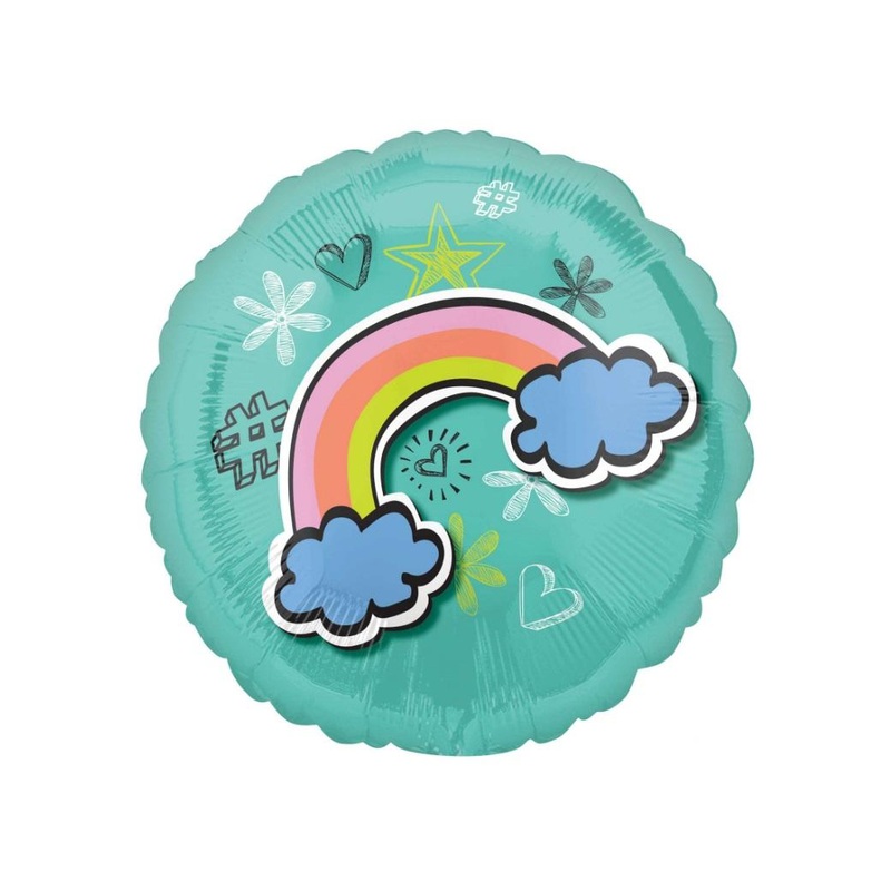 Selfie Celebration Rainbow Foil Balloon