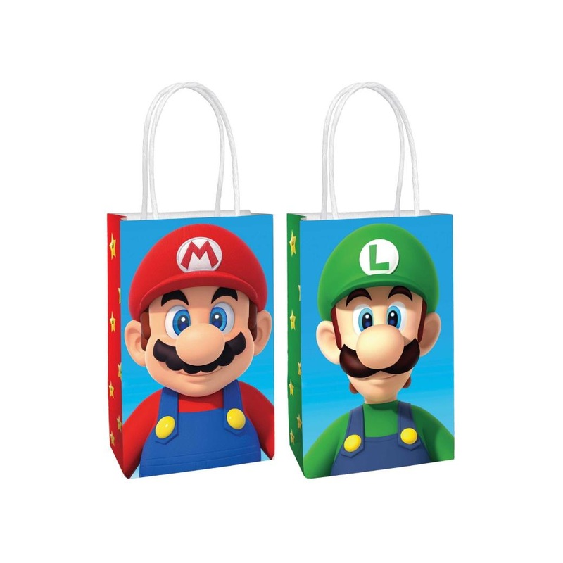 Super Mario Paper Treat Bags 8pk