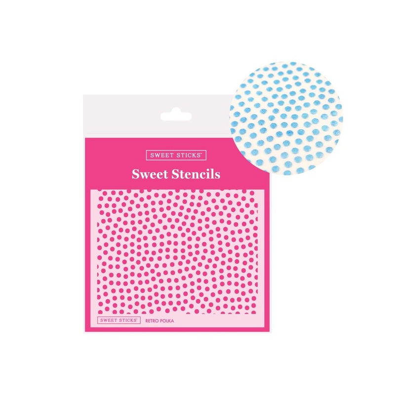 Sweet Sticks Stencil - Retro Polka