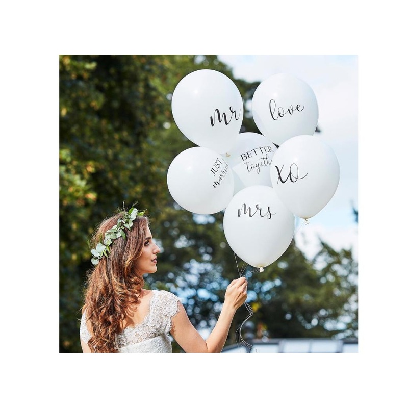 White Wedding Balloons 6pk