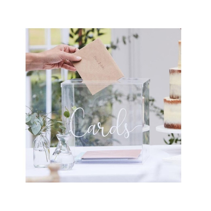 Botanical Wedding Acrylic Card Box