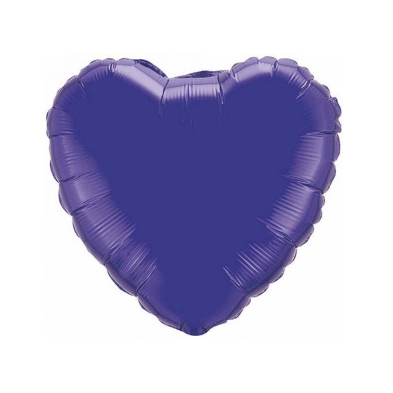 Heart Shaped Foil Balloon - Purple