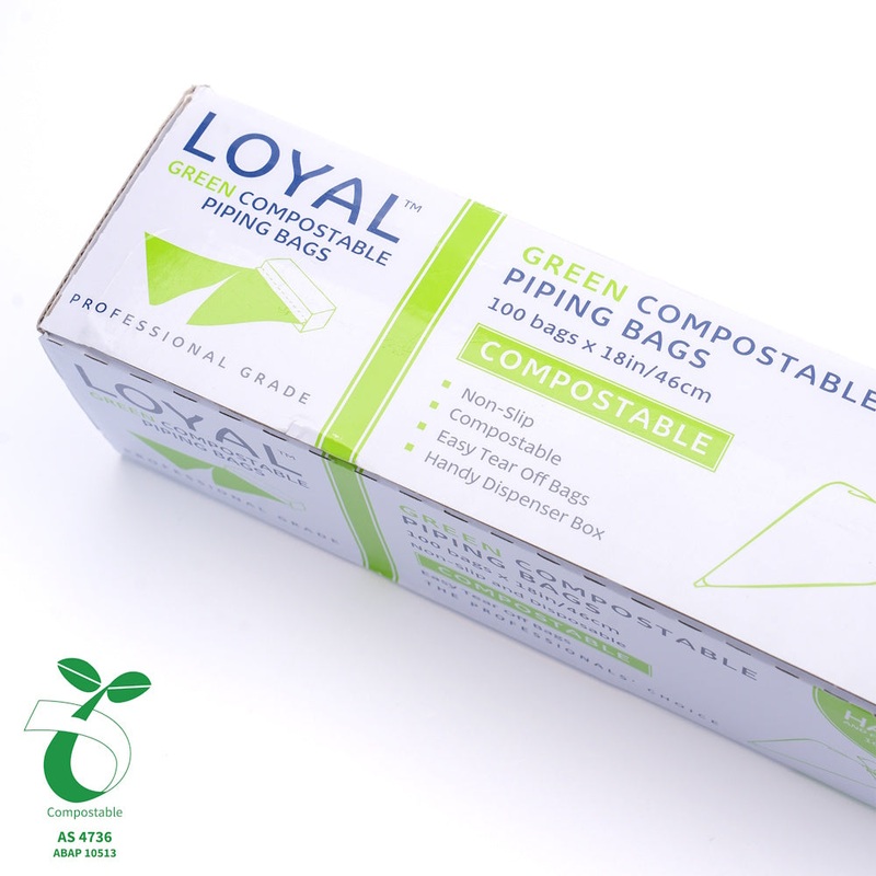 LOYAL Compostable Piping Bags Green 100pk - 18in