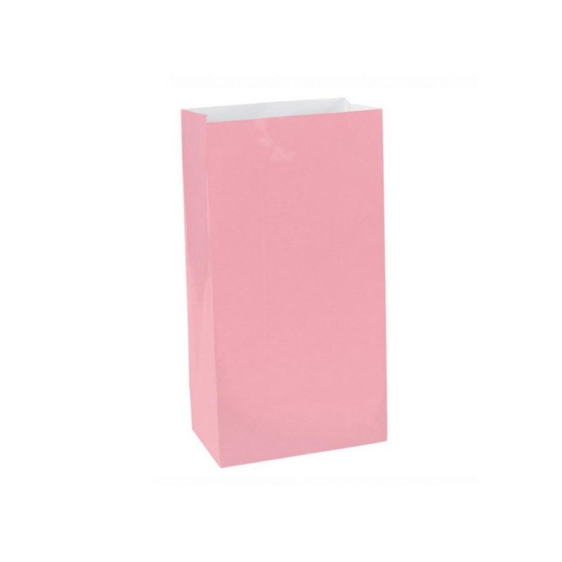 Paper Treat Bags 12pk New Pink