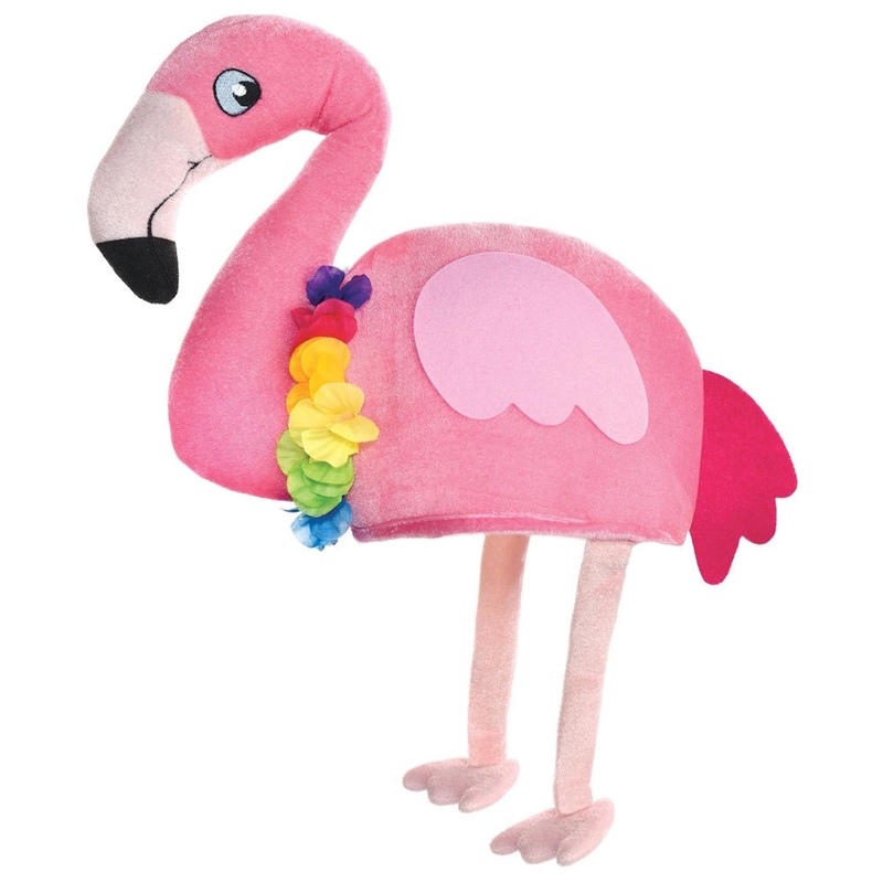 Pink Plush Flamingo Hat