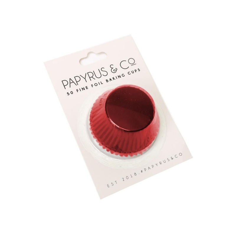 Red Foil Cupcake Cases 50pk