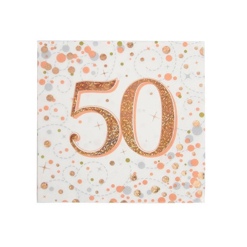 Sparkling Fizz 50th Napkins 16pk