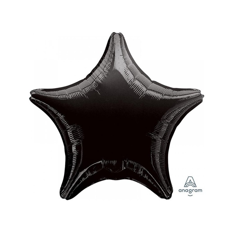 Star Shaped Foil Balloon - Black