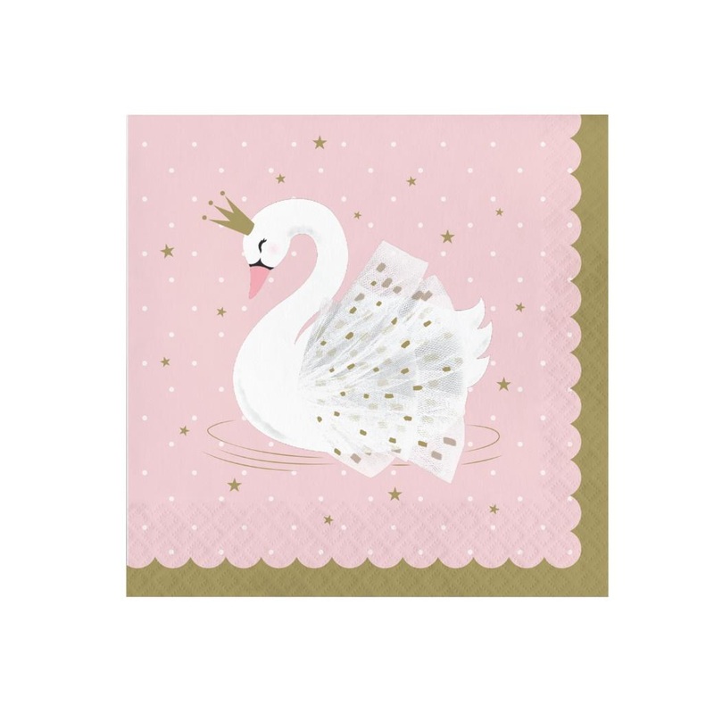 Swan Party Lunch Napkins 16pk