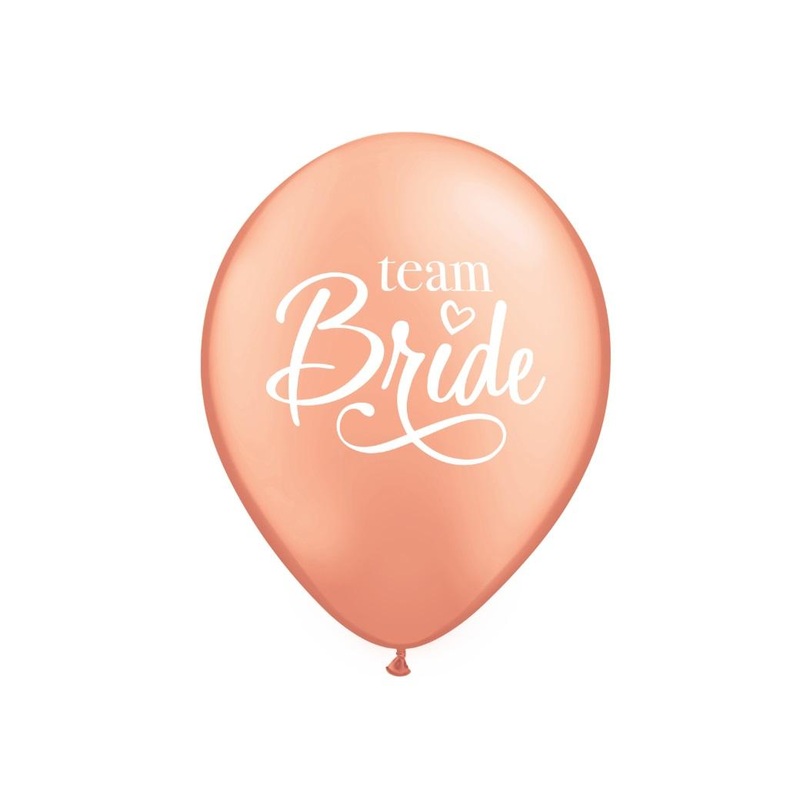 Team Bride Rose Gold Balloon