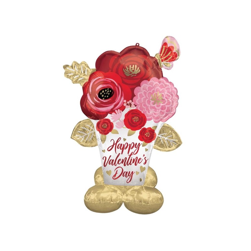 AirLoonz Valentine's Day Flowers Foil Balloon