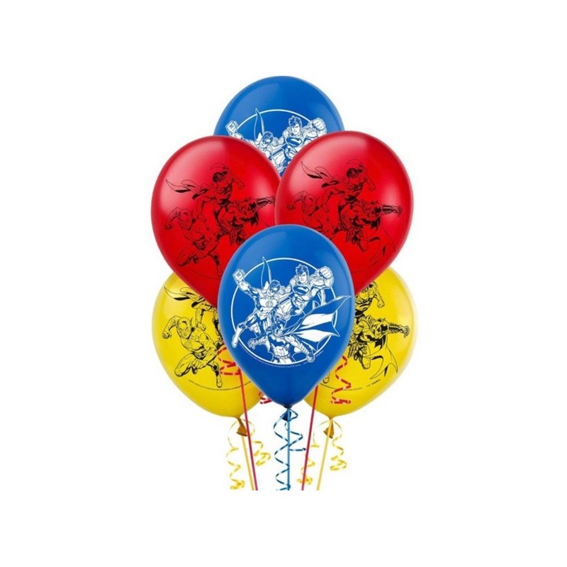 Justice League Balloons 6pk