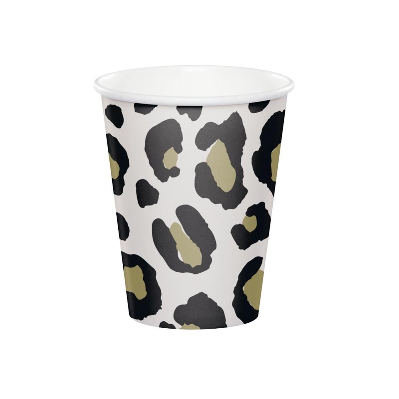 Leopard Print Cups 8pk