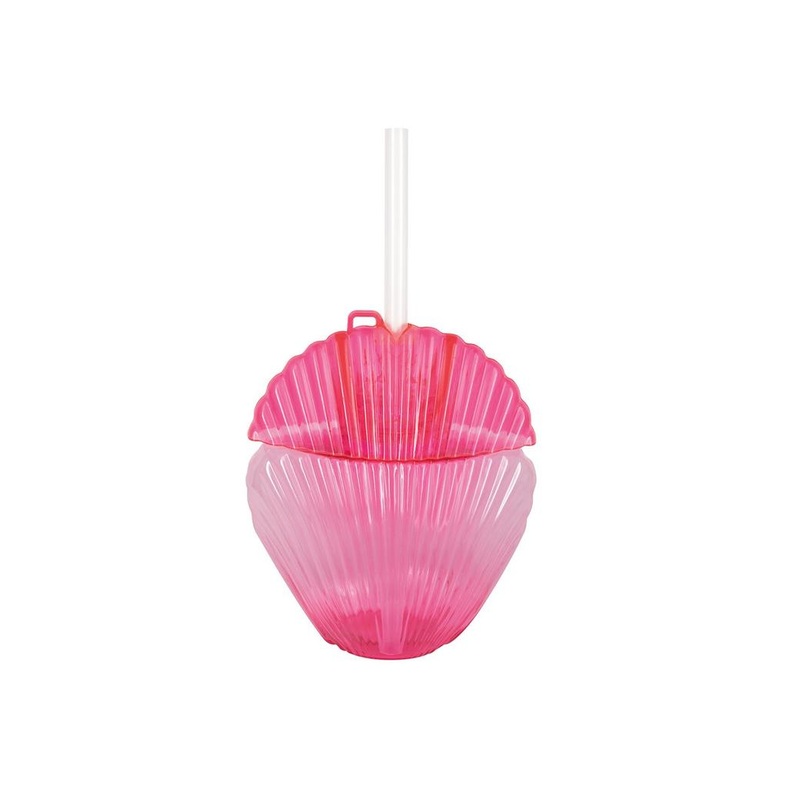Novelty Shell Cup with Straw