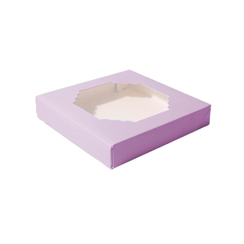 Scalloped Medium Treat Box 5pk - Lilac