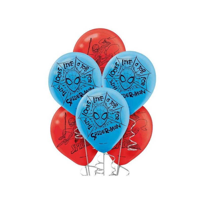 Spiderman Balloons - 6pk