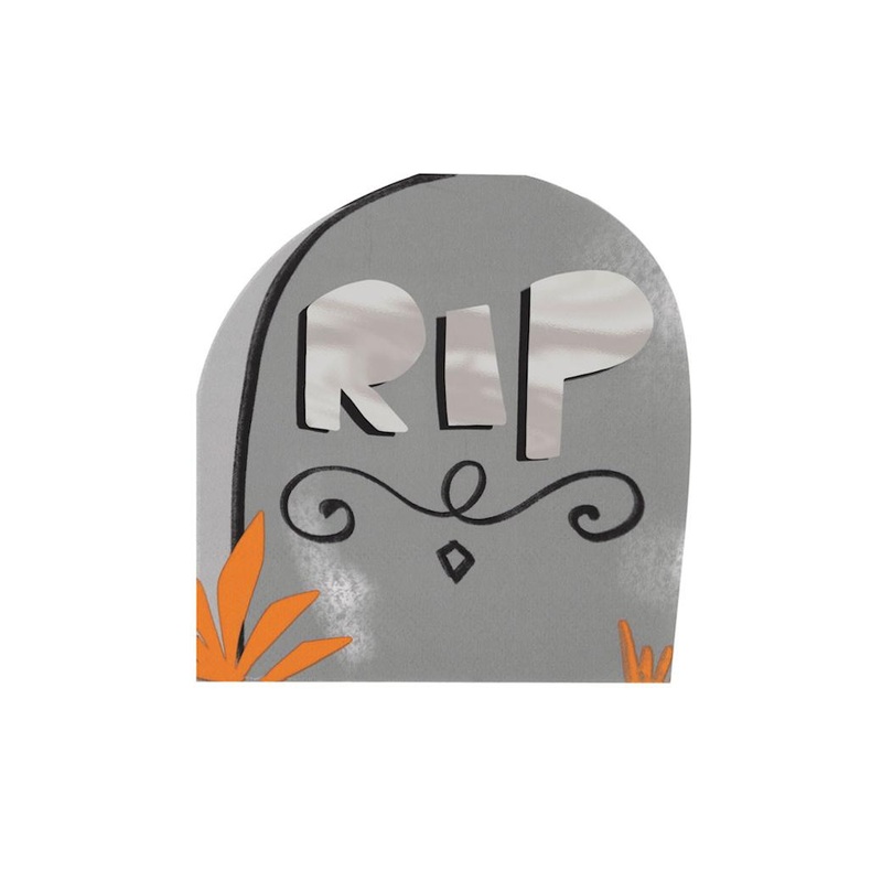 Tombstone Shaped Beverage Napkins 16pk
