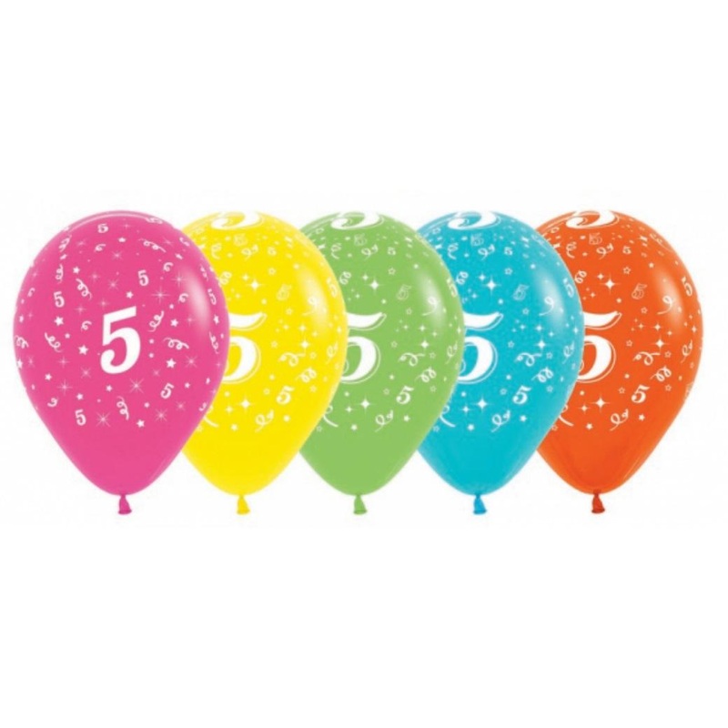 5th Birthday Balloon - Tropical