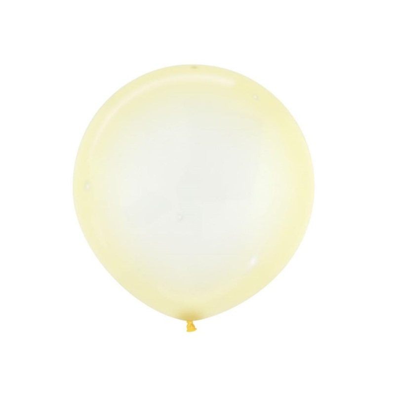 60cm Crystal Balloon - Pastel Yellow
