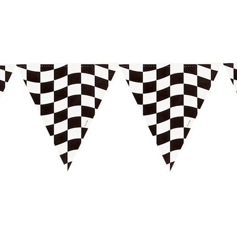 All Weather Bunting Flags - Black Check