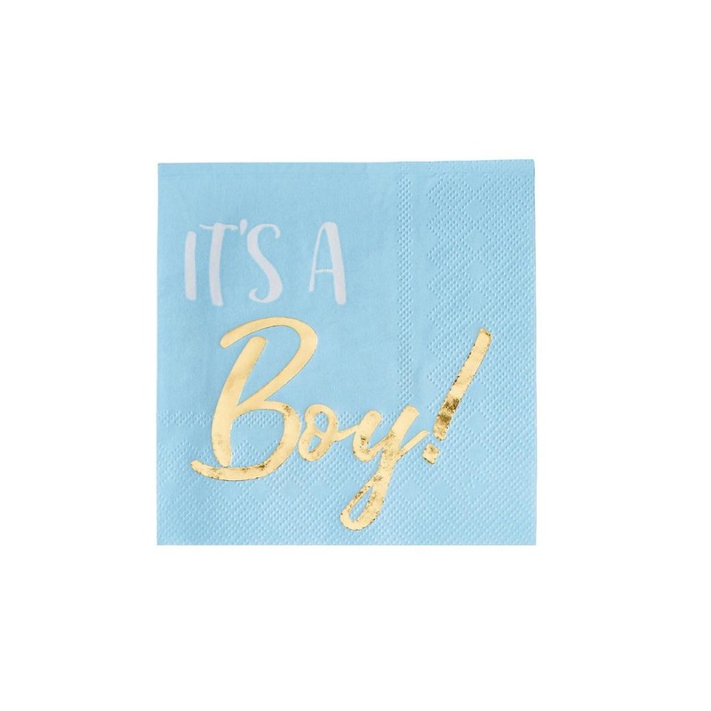It's A Boy Beverage Napkins 16pk