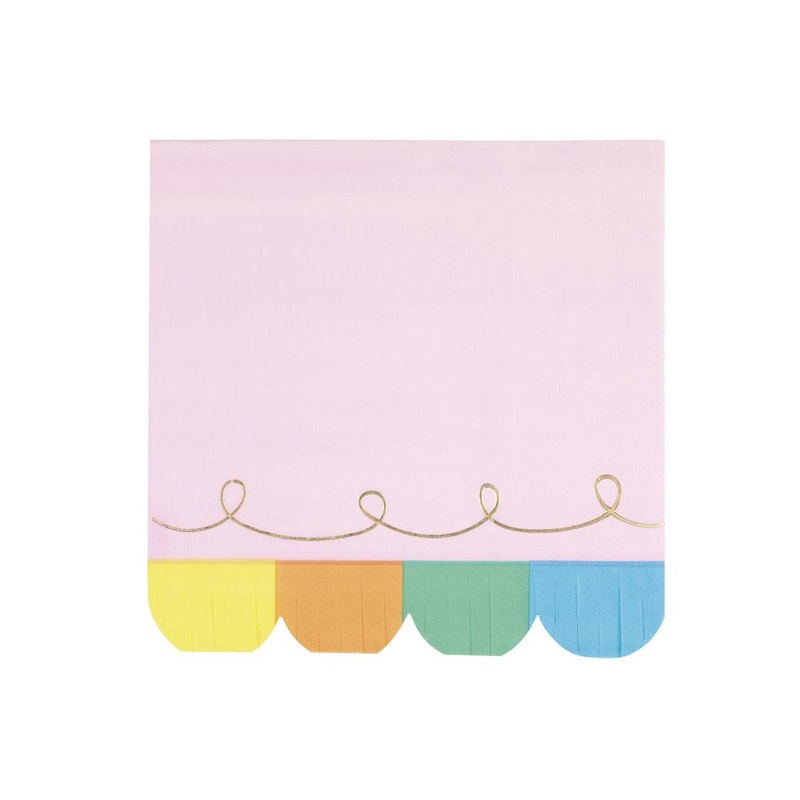 Rainbow Birthday Sweets Lunch Napkins 16pk