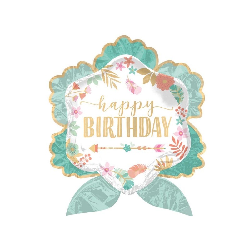 Boho Girl SuperShape Foil Balloon