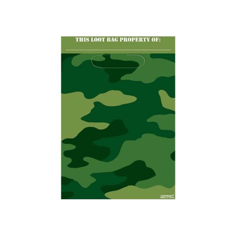 Camouflage Loot Bags 8pk