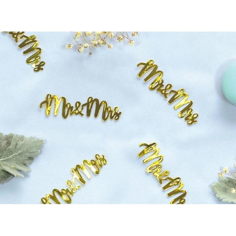 Jumbo Confetti - Mr & Mrs Gold