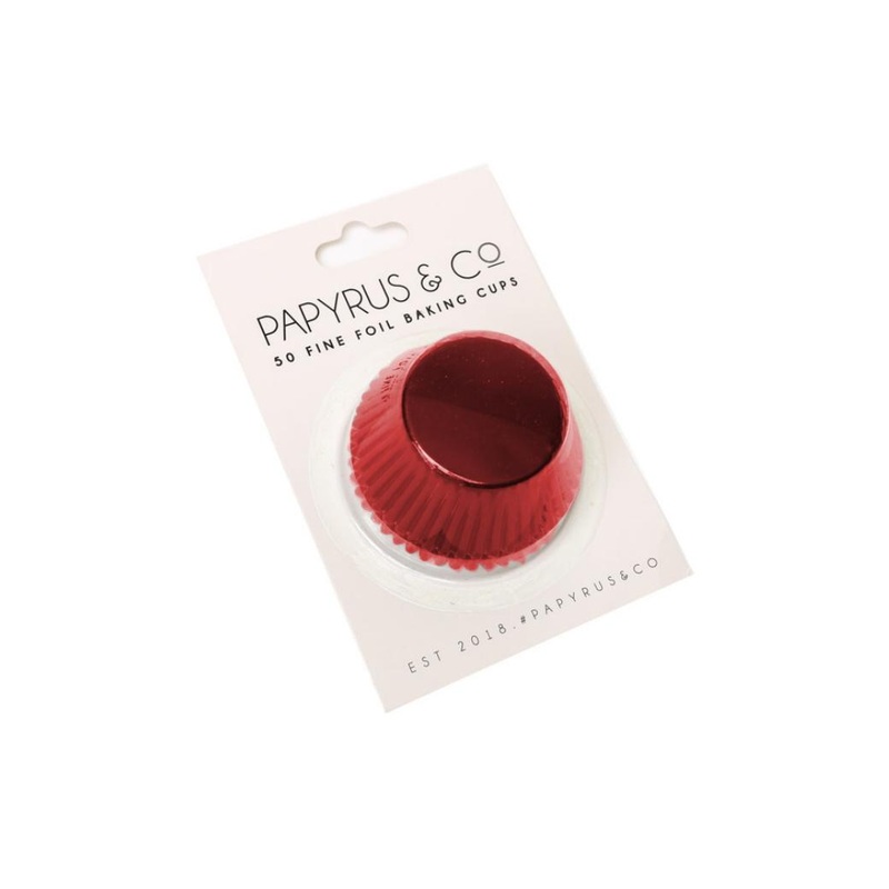 Medium Red Foil Cupcake Cases 50pk