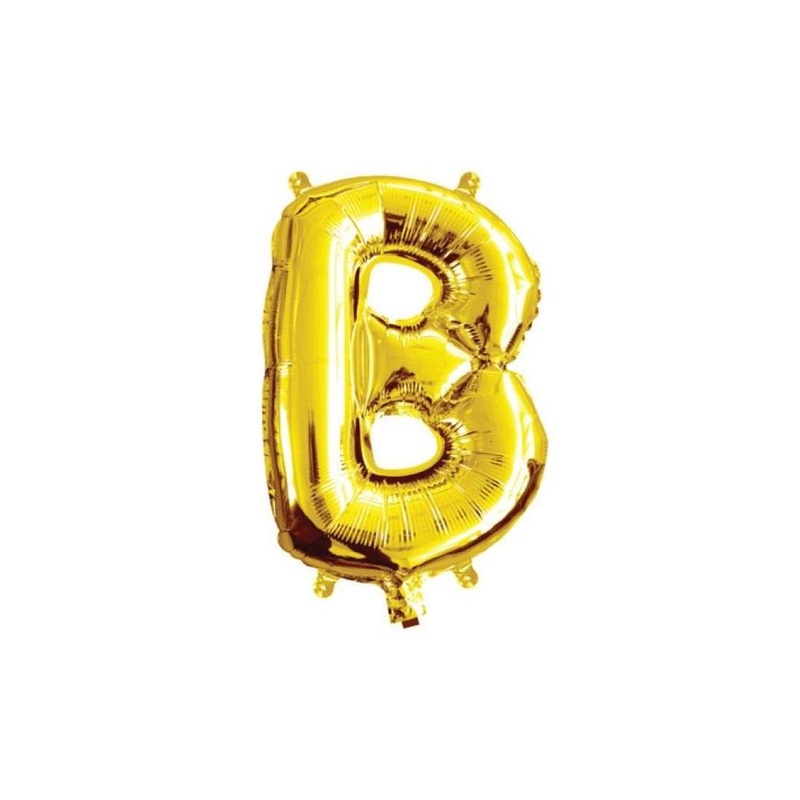 Mini Gold Foil Balloon - Letter B