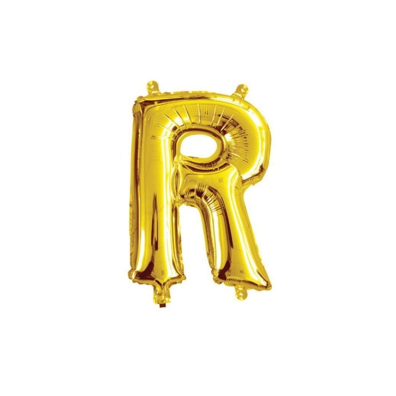 Mini Gold Foil Balloon - Letter R