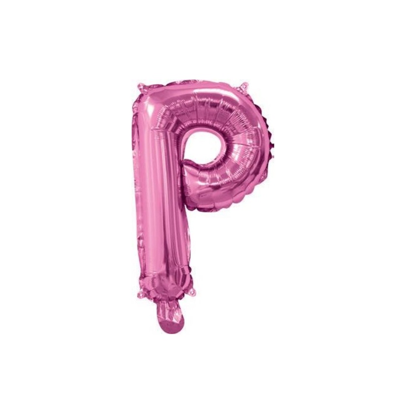 Mini Hot Pink Foil Balloon - Letter P
