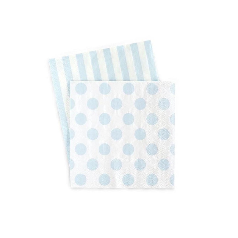 Paper Eskimo Beverage Napkins 20pk - Powder Blue